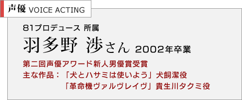 声優　羽多野 渉さん