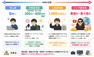 配信者の年収