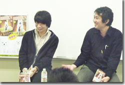楽しそうに話す各務君と倉木君