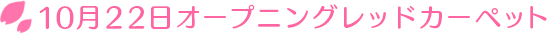 10月22日 オープニングレッドカーペット