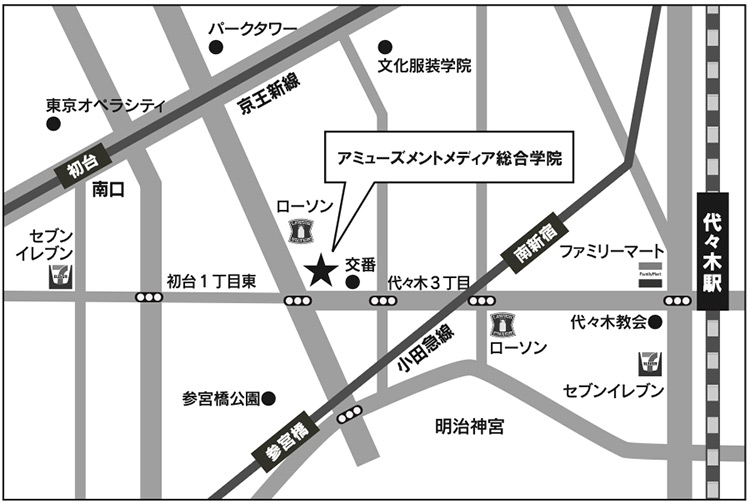 新校舎アクセスマップ