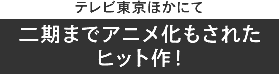 テレビ東京ほかにて二期までアニメ化もされたヒット作！